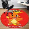 1pc Pokemon Charmander Office Round Area Rug, Indoor Mat Suitable For Office, Under Office Chairs Bedroom Living Room Home Decor, Room Deco