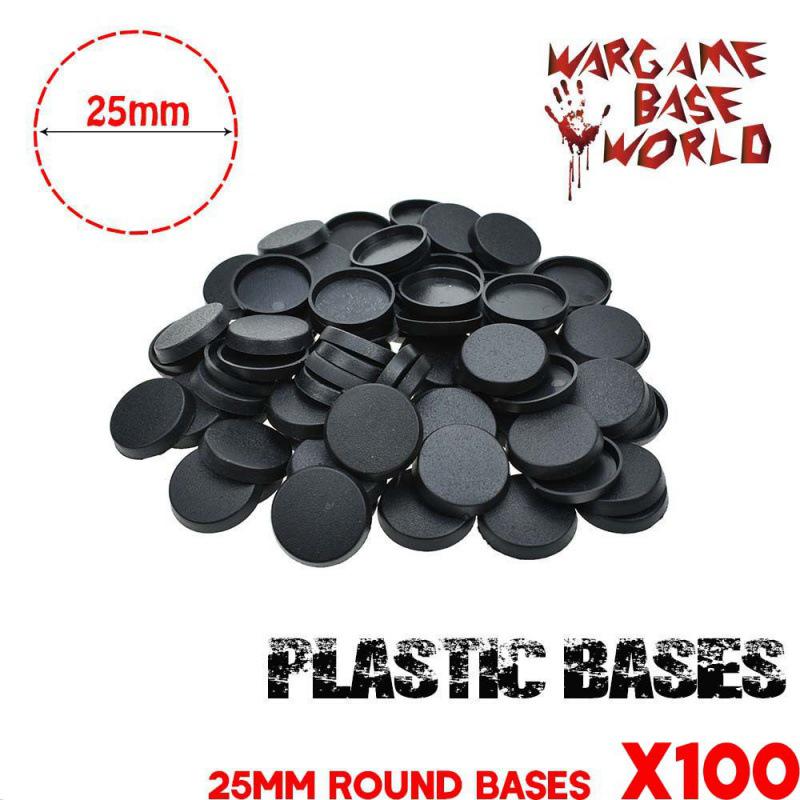 Warhammer 25mm Plastic Round Base Clips 5 pieces