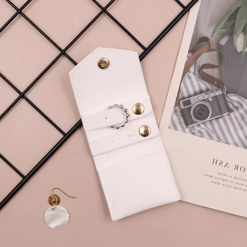 Travel Unique Jewelry Roll Bag Organizers Necklace Storage Box Microfiber Texture Suitable for Rings Earrings Necklaces