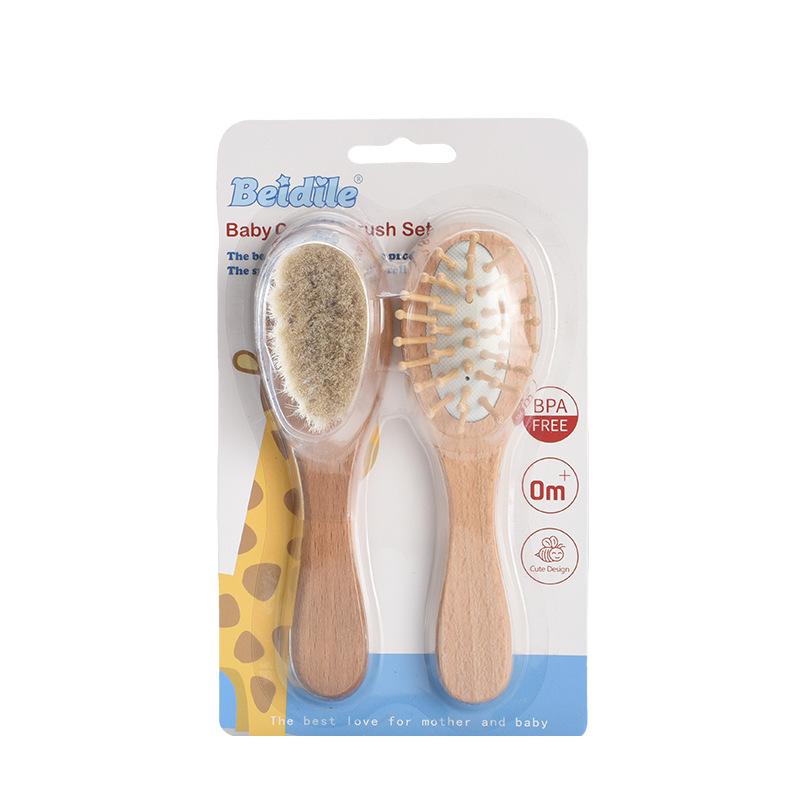 

Детская расческа-щетка Набор для ухода за ребенком Расческа из бука Мягкая чистящая расческа-щетка Бережный уход за маленькими детьми Дома Всегда имейте предметы первой необходимости