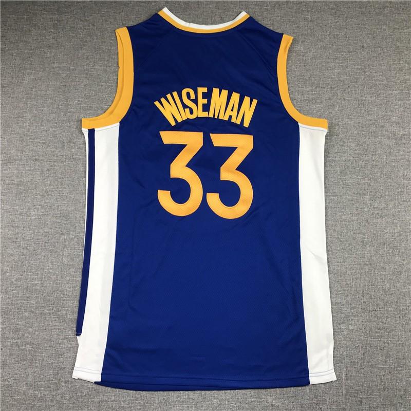 Embroidered Golden State Warriors Basketball Jersey 33 James Wiseman Mens Sports Fan Wear