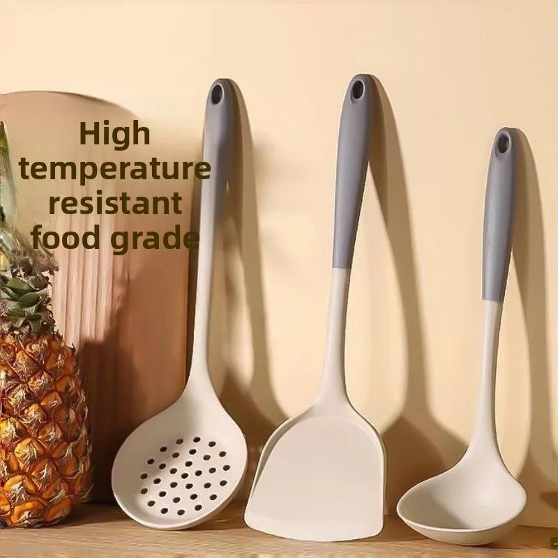 Kitchenware Set Food Grade Silicone Spatula Non-stick Pan Special High Temperature Resistant Kitchen Cooking Soup Spoon Colander