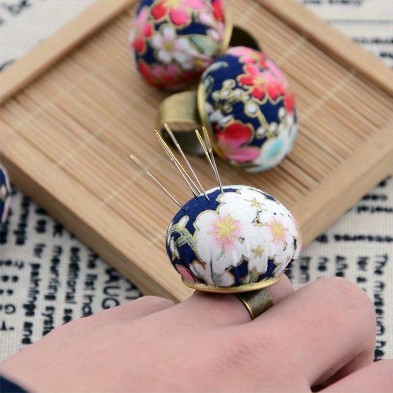 1PC Einstellbare Ring Pin Kissen Für Quilten Handwerk Finger Nadelkissen DIY Nähen Werkzeuge Zubehör