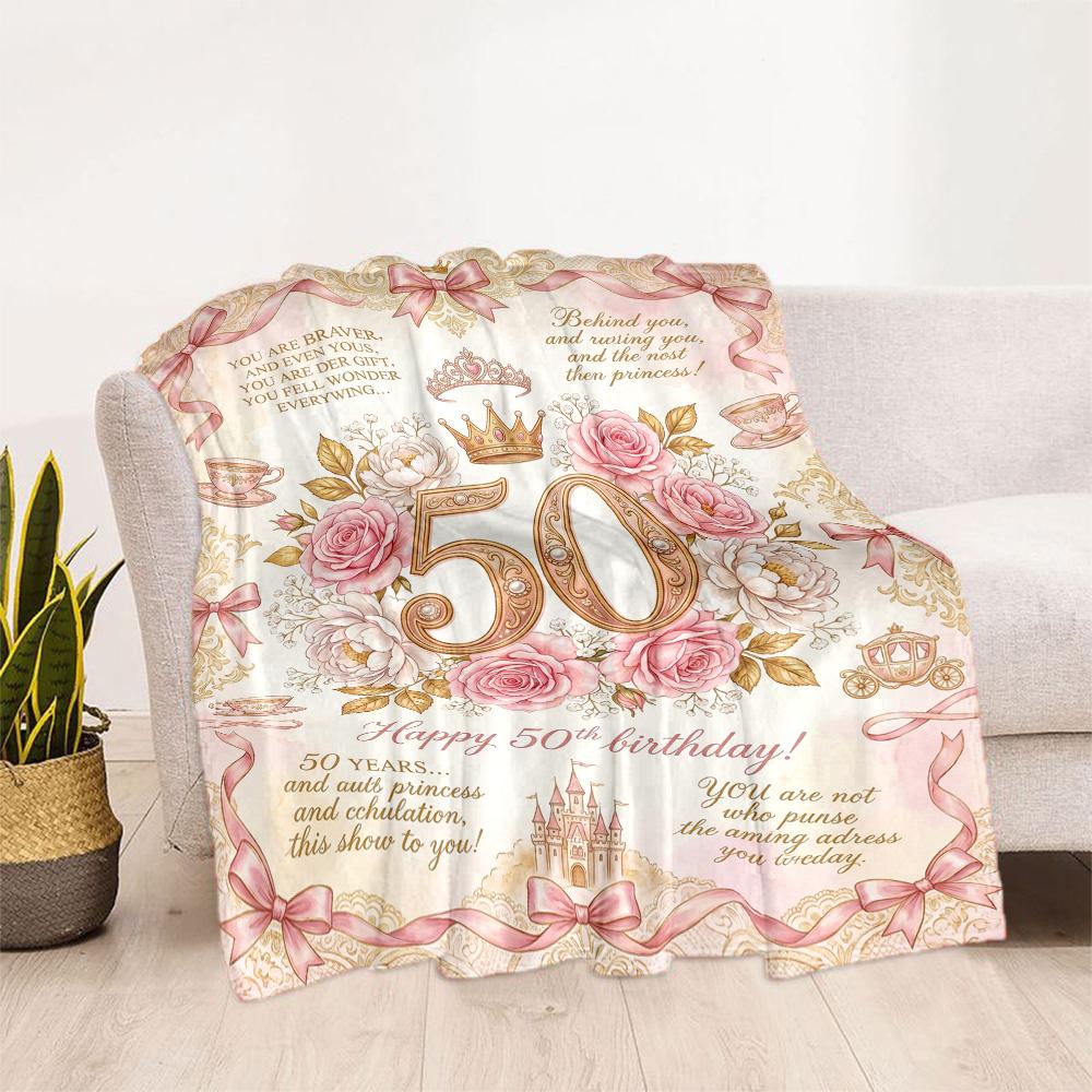 Vintage 1976 Milestone Birthday Flannel Blanket-Soft and Suitable for Sofas,Beds,Offices,Travel,All Seasons,Great Gift for Holidays and Birthdays.