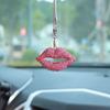 Rhinestone Bow Polymer Clay Rearview Mirror Ornament for Women