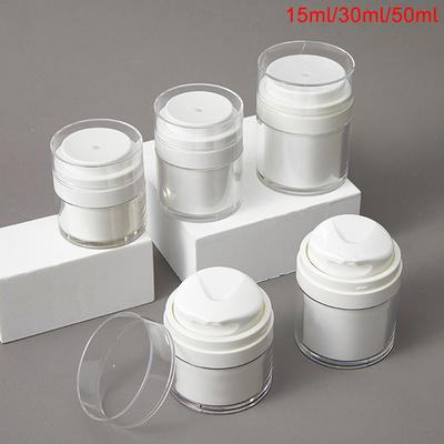 15/30/50Ml Cosmetic Jar Acrylic Cream Refillable Cans Vacuum Bottle Press Style Cream Jar Vials Airless Cosmetic Container