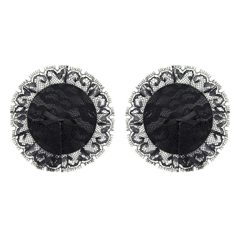 

1 пара самоклеющихся многоразовых самоклеящихся бюстгальтеров для сосков, подушечек для груди, 1 пара Round8*8cm чёрный