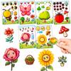 12 Photos/package Children's Cartoon Spring Garden Bee Toy Handmade Puzzle Sticker Emoji Replaceable