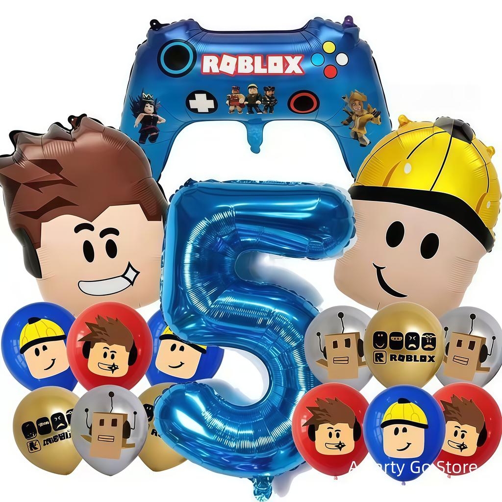 Roblox Balloons Roblox Themed Boy Balloons Cartoon Double-sided Shaped Birthday Party Decorations  Happy Birthday Decoration