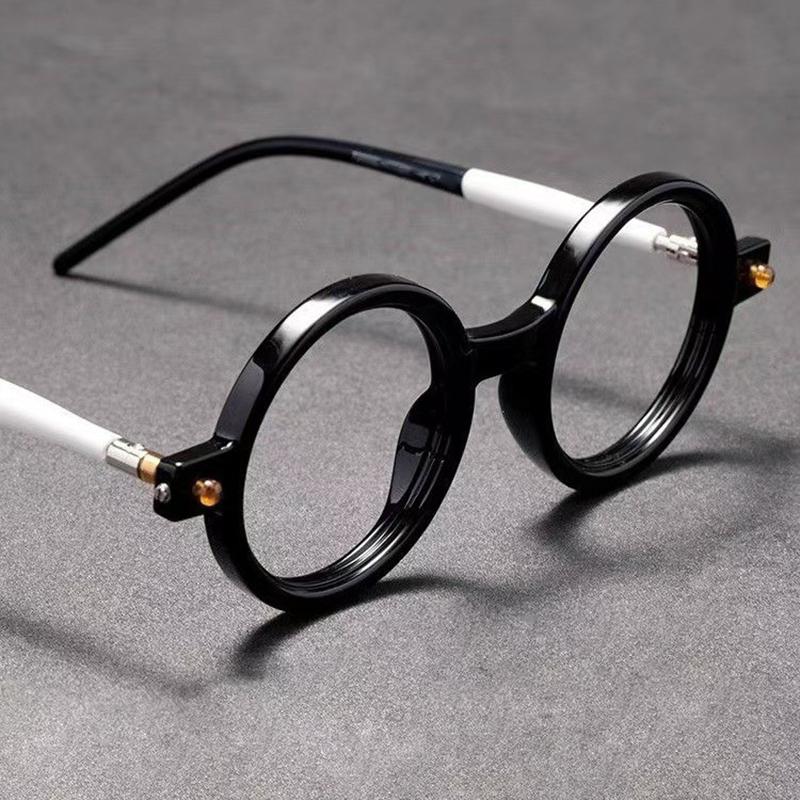 Unisex Anti Blue Light Computer Glasses Round Coarse Framed Glasses Women Men Fashion Large Frame Eyewear