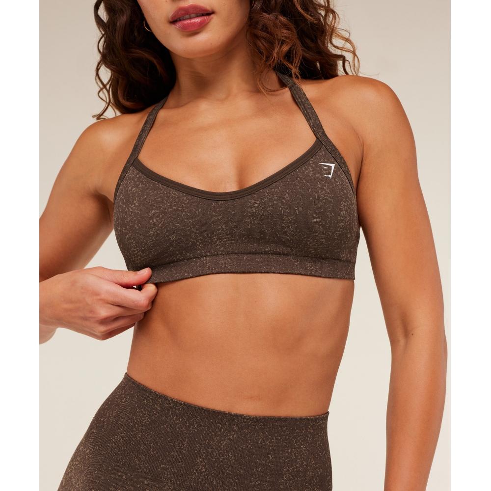 Gymshark Adapt Fleck Sports Bra Archive Brown Lifestyle Brown B5c7r Ndf4