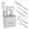 Stainless Steel Peeler Set, Kitchen Gadget with Storage 6-piece Set, Combination Scissors, Melon Planer and Fruit Knife Set