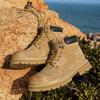 Leather Martin boots, new autumn and winter mid-help boots, British fur high-top