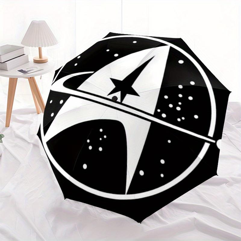 Star Trek Regenschirm Süßer Regenschirm mit süßem Design, Tragbarer 3-fach kompakter Regenschirm für Männer & Frauen, S372