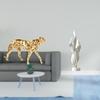 Golden Feathered Cheetah Resin Sculpture Figurine Decorative Tabletop Centerpiece Ornament for