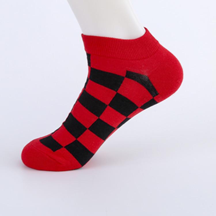 Men's Trendy Spring/Summer Color Block Boat Socks - European & American Style