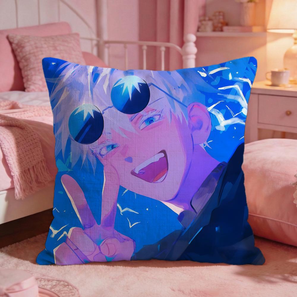 anime jJujutsu Kaisen Cushion Cover Premium Comfort Reversible Pillow Cove Two in One Design for Any Room Car Interior