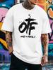 2026 New Cotton T Shirt New Print T Shirt 2026 New Casual T Shirt Unisex Otf Only The Family Brush Print Short Sleeve Tops