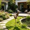 Rostfeste Outdoor-Figur Reiher-Design Metallstatue, Handgefertigte Hofkunst-Dekoration, Wetterfeste Gartenfigur für Terrasse Rasen
