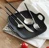 Cesa Beams Cutlery Cutlery Set Stylish Cutlery Gold Cutlery Nordic Camping Spoon Fork Knife Teaspoon Cake Fork Chopsticks Stainless Steel Dinner