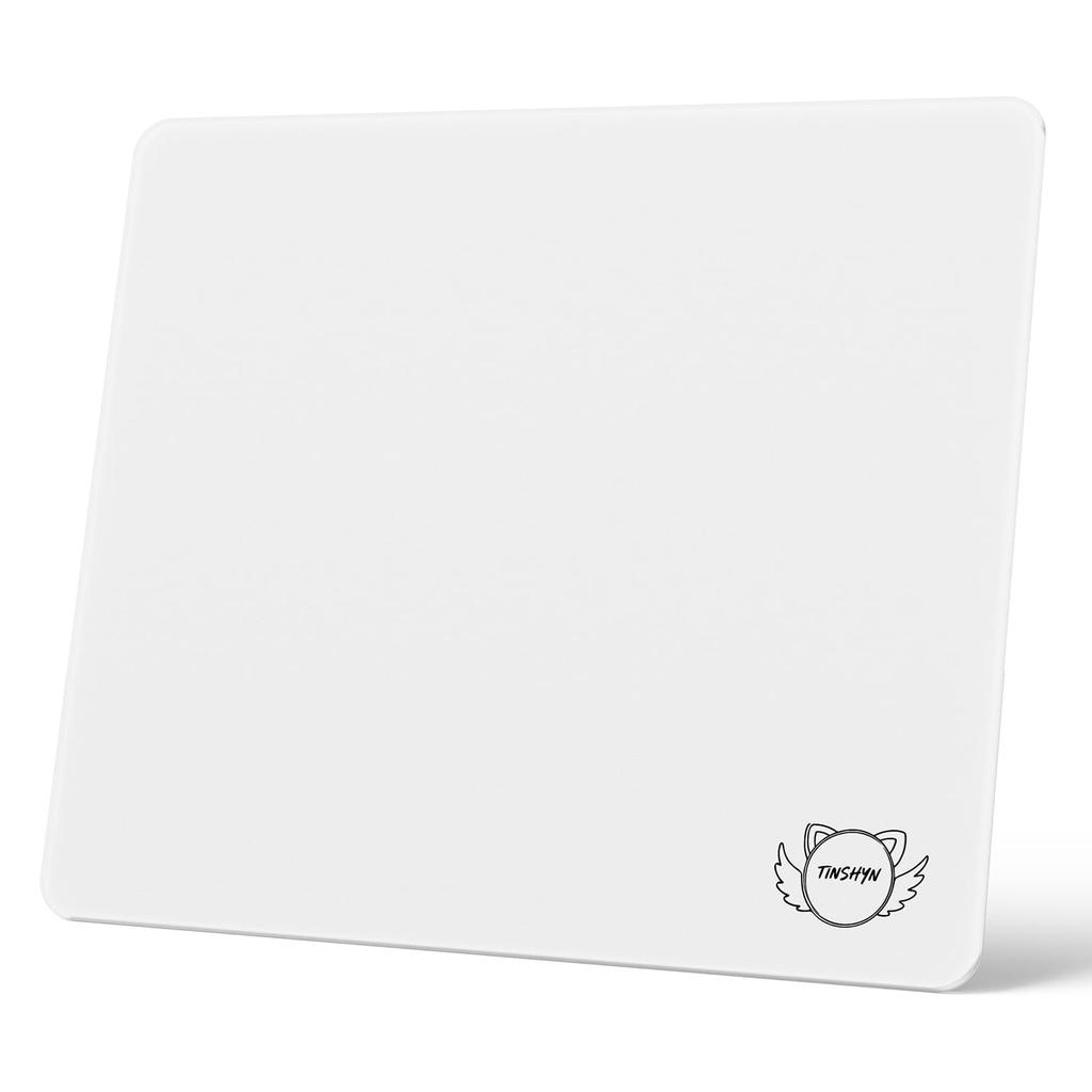 New Concept Glass Mouse Pad with a Tinshyn Gaming Mouse Glass Mouse Pad with Rounded Base Sandblasted Surface Easy To Clean Includes Dust Removal