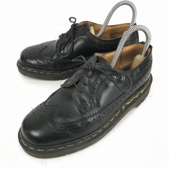 

Dr.Martens/Wingtip Leather Shoes/24.0/Black/Made in England/Rare