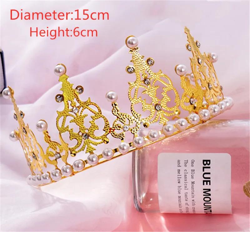 Birthday Party Crystal Crown Cake Decoration Wedding Party  Thanksgiving Bride Tiara Love Gift Decoration Queen Princess Tiara