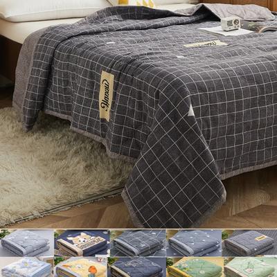 Kin Friendly Brushed Washed Cotton Summer Quilt Summer Cool Minimalist Student Dormitory Single Air Conditioning Thin Blanket