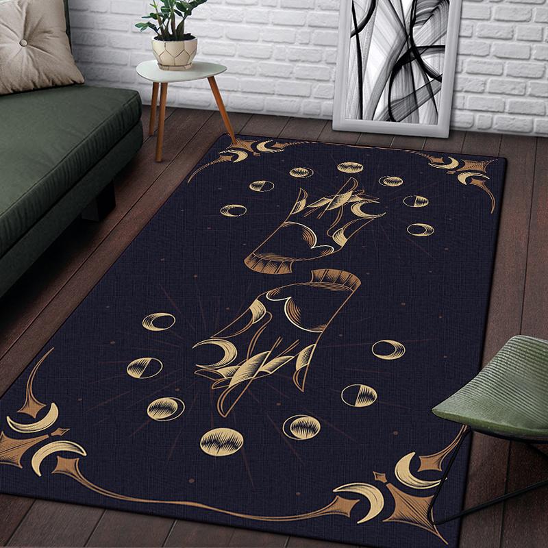 Scale of Justice Magic Astrology Esoteric Pattern Decorative Square Rug Modern Living Room Floor Matte Bedroom Carpet Poster Mat