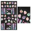 Embossed Flower Nail Sticker Self-adhesive 5D Art Embossed Nail Stickers Flower