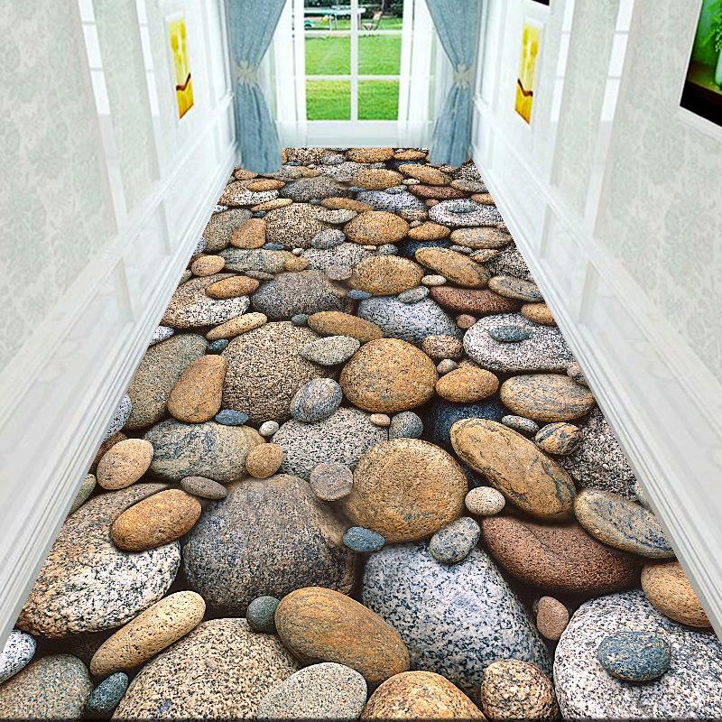 

3D Коврик-галька для гостиной, Ковер для спальни, Полный размер кровати, Прикроватный коврик для ползания, Коврик для прихожей, Коврик для входной двери 50X80cm