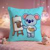 Cute Koala Vibes Cushion Cover Premium Comfort Reversible Pillow Cove Two In One Design for Any Room  Car Interior