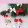 Luxurious Velvet Mini Christmas Bows In Rich Red And Shimmering Gold For Stylish Holiday Displays