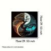 2D Boho Wall Hanging - Yin Yang Life Tree with Moonlight & Sunlight Background Cloth