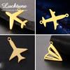 Lucktune 5pcs Airplane Shape Charms DIY Stainless Steel Paper Plane Pendant For Necklace Earrings Bracelet Making Supplies Sale
