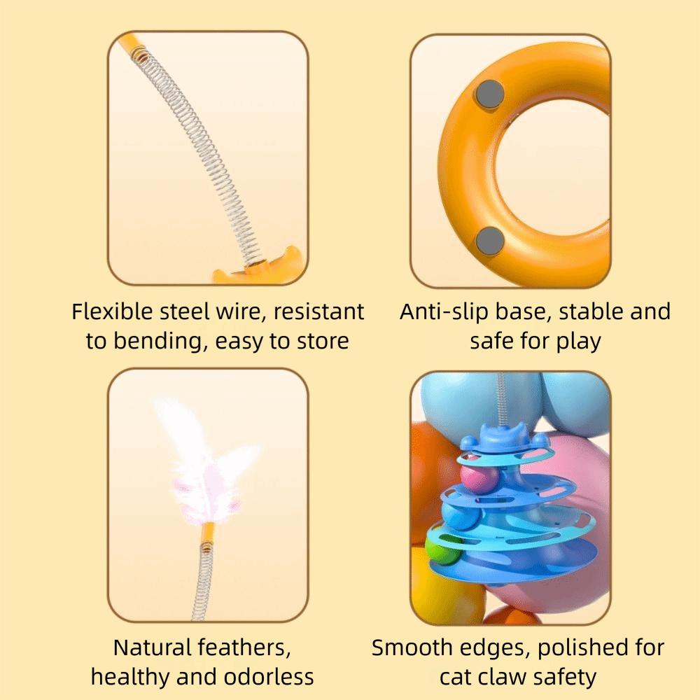 Physical Exerciser Kitten Toys 3 Layer Pet Plaything Fun Puzzle Game Cat Toy Tower  Multi-Cat