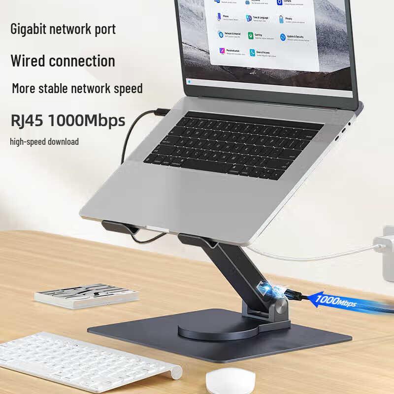 Multifunkční stojan na notebook Drewchan s dokovací stanicí USB-C