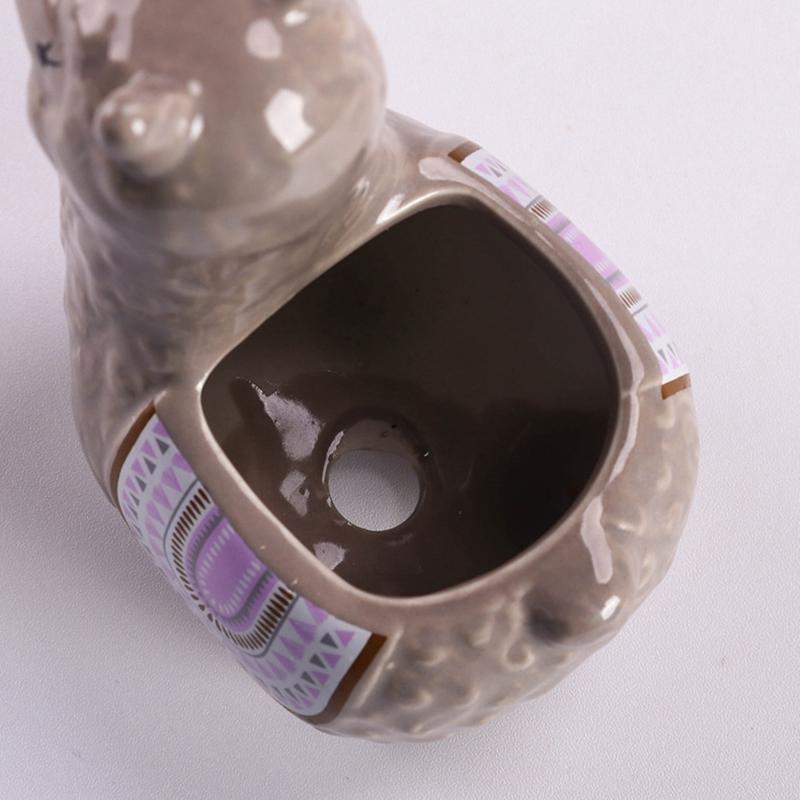 Cute Alpaca Flower Pot Succulent Pot Ceramic Planter Home Decor Indoor Decoration Desktop Ornaments Bonsai Plant Pot