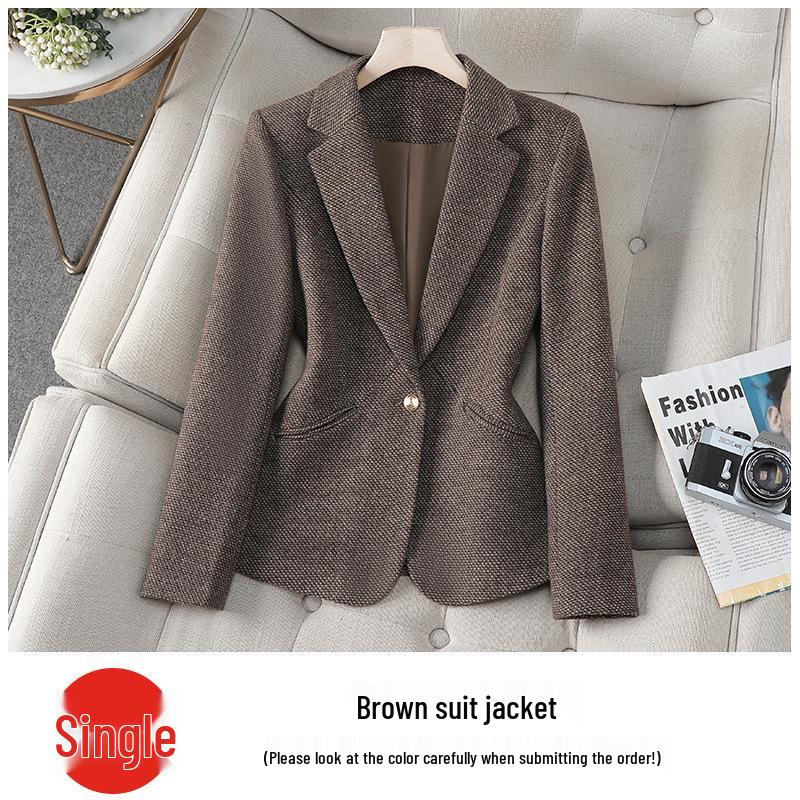 2025 Damen Merino-Woll-Anzugjacke - Herbst/Winter Petite Slim Fit, Verdickter Blazer im Göttinnen-Stil