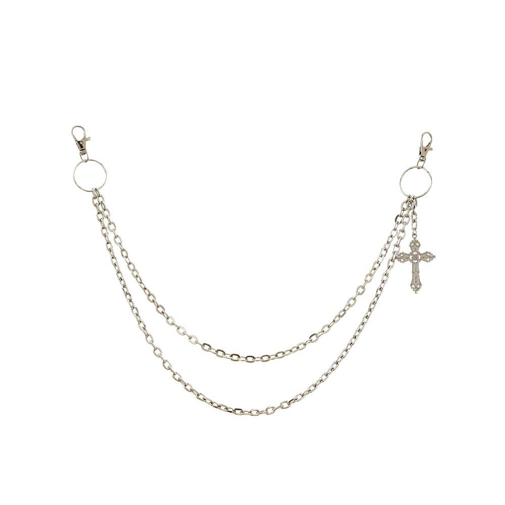 Personalized Multi-Layer Cross Pendant Pants Chain - Fashion Trend Accessory