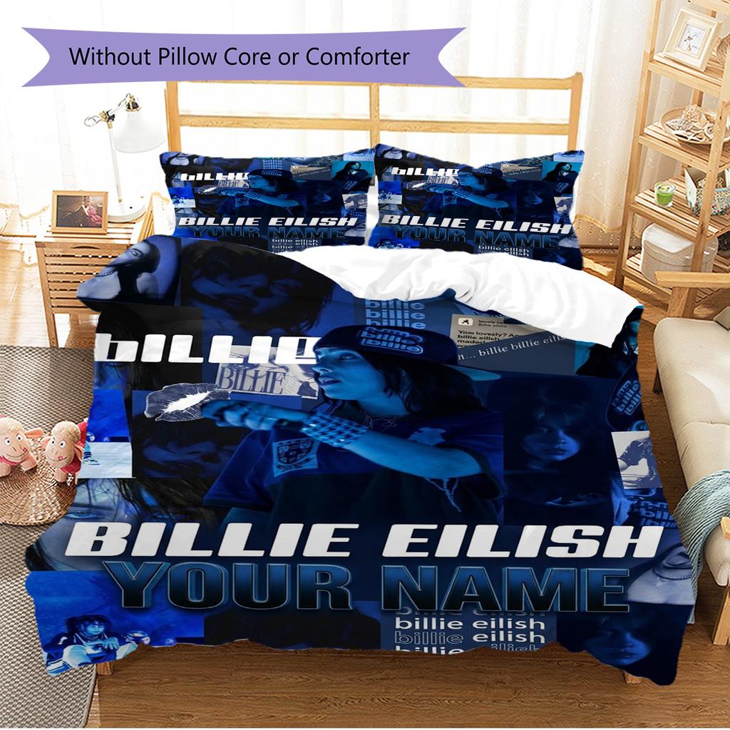 Name Custom Billie Pattern Bedding Set Quilt Cover Pillowcase Home Decor Gift (1 * duvet cover + 2 * pillowcase, without core)