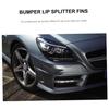 iplusmile 1 Set Bumper Carbon Auto Car Bumper Lip Splitter Fin Spoiler Car Accessories Car Supplies Black