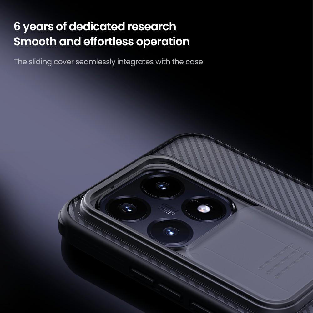 NILLKIN Camshield Pro Serisi Xiaomi 15T İçin Kılıf TPU + PC Şeffaf Siyah Kamera Kaydırıcılı Telefon Kılıfı