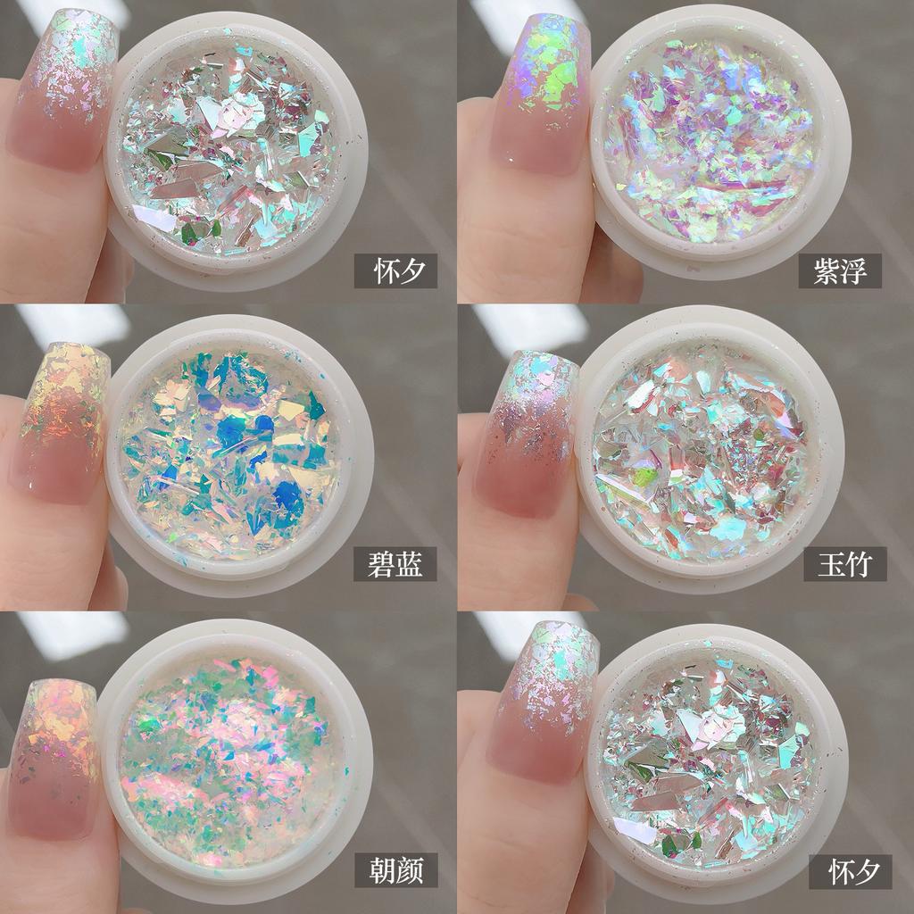Nail Art Flash Opal Powder, Aurora Dream Polarizing Powder Dream High Flash Nail Sequin Ornament