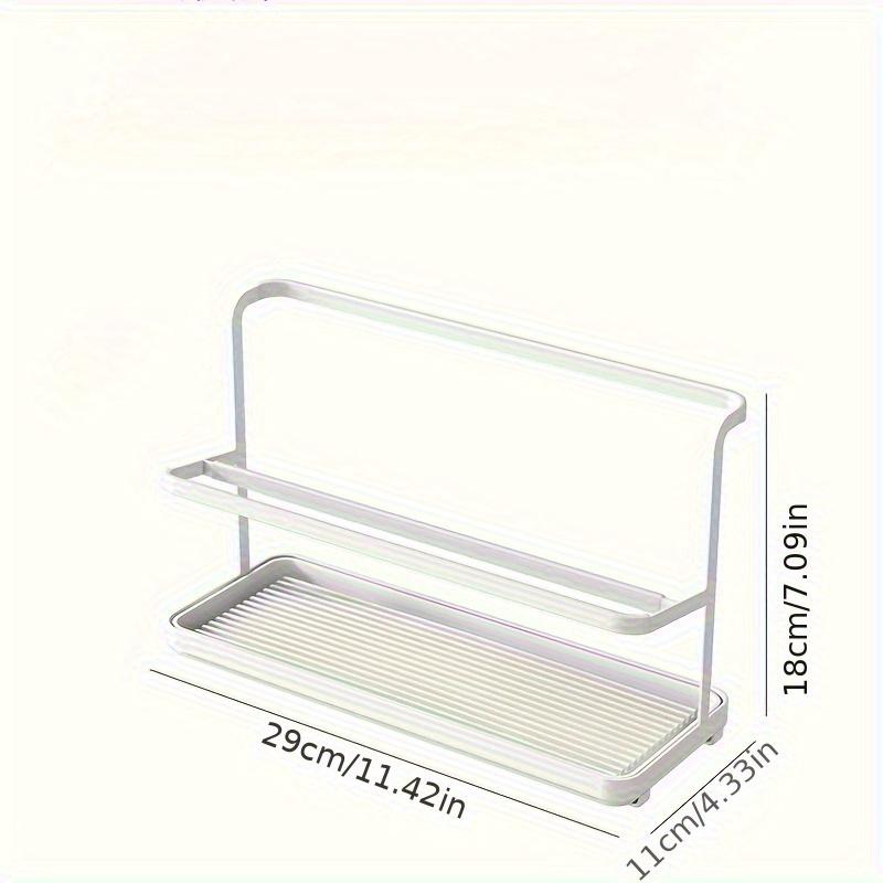 Double Layer Cup Dryer, Carbon Steel Double Layer Coffee and Tea Cup Holder Kitchen Countertop Storage Rack Shelves High Glass Cup Holder