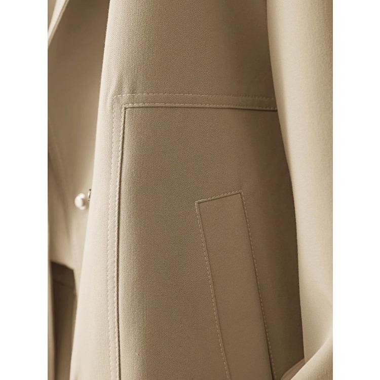 Jaqueta Feminina Chic Curta para Outono Versátil Casual Corta-vento para Estatura Pequena Moda