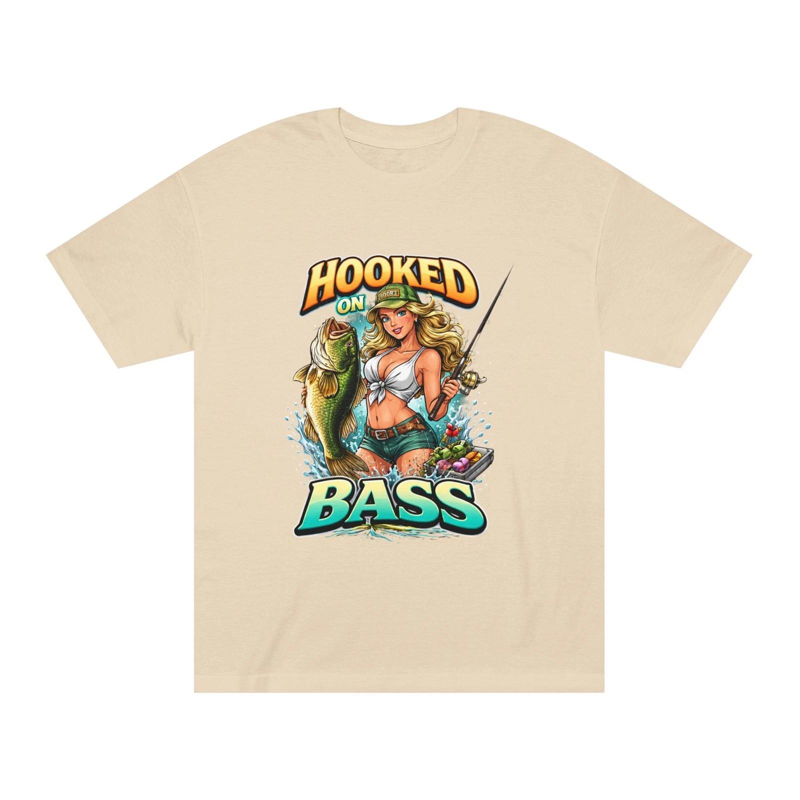 Hooked on Bass T-Shirt | Fishing Graphic Tee S