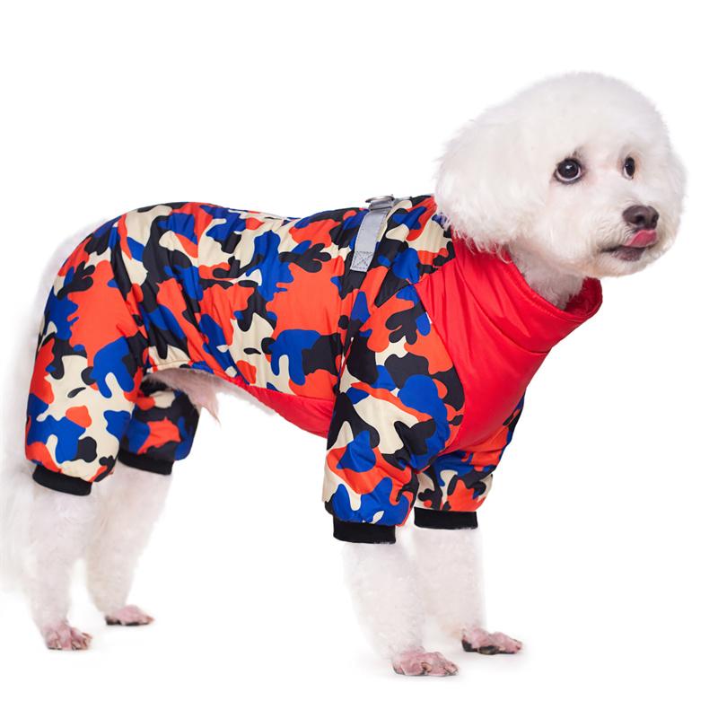 Camouflage Hunde Overall für kleine und mittlere Hunde Winter gefüttert Haustier Strampler Wasserdicht Chihuahua Pudel Haustiere Kleidung