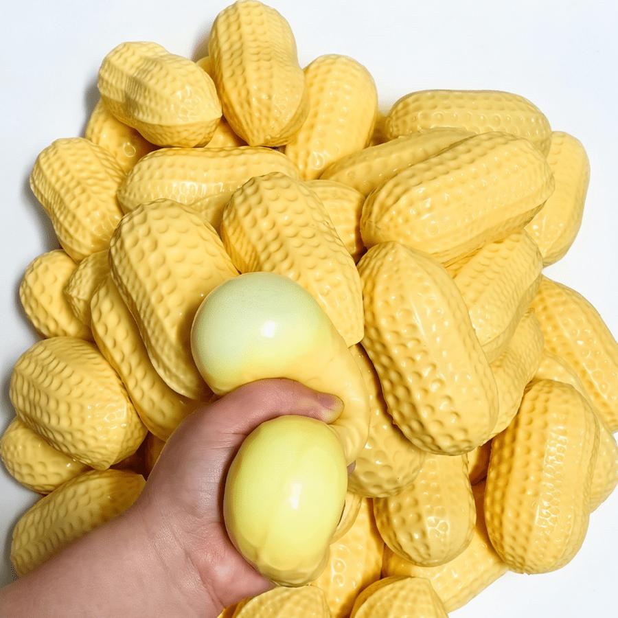 Ästhetisches Erdnuss-Squishy: Solider Maltose Stressabbauer, Knuspriges ASMR-Lebensmittel-Ornament, Trendiges Fidget-Spielzeug für Erwachsene, Neues Geschenk