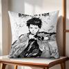 Hot Anime BBanana Fish Cushion Cover Natural Linen Organic Fabric DoubleSided Printing Couch Pillow Covers Home Decor